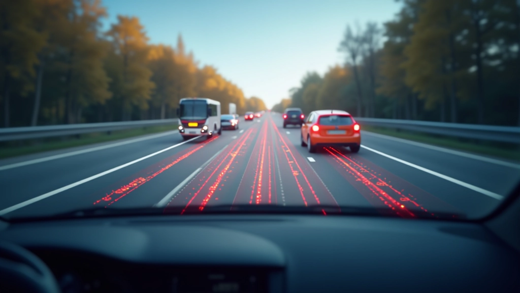 Radar sensora signāls detektējot automobili