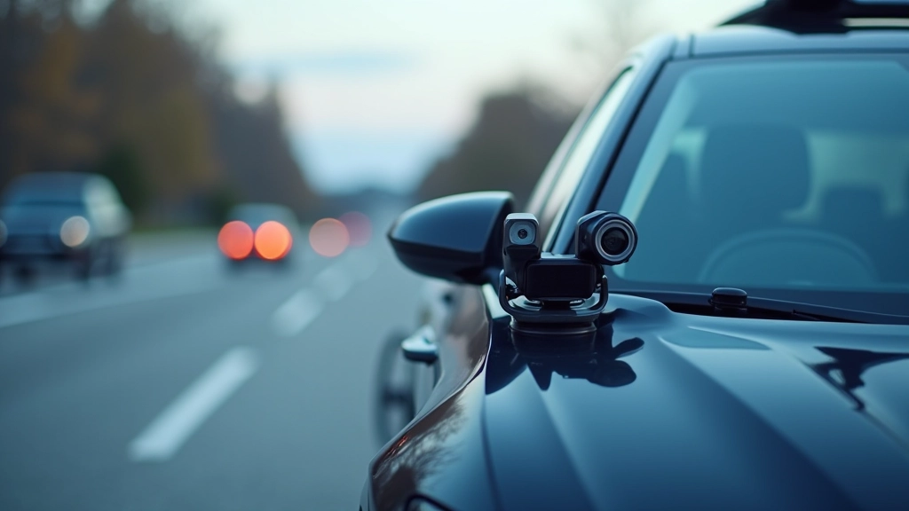 Pašbraucoša automobiļa sensori un kameras darbībā uz pilsētas ceļa